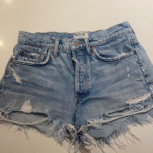 AGOLDE Parker jean shorts